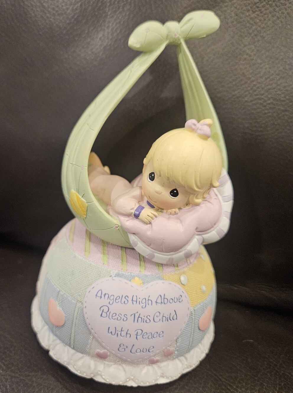 Precious Moments-Baby Girl Music Box Plays "Alway In My Heart" 102417